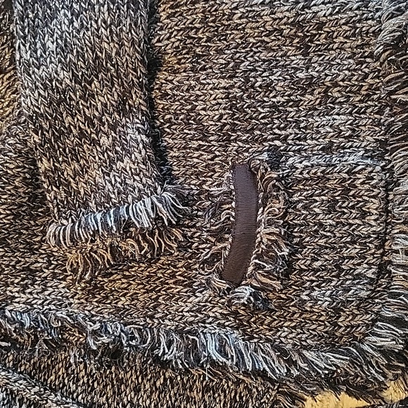 Express Women's Black Gray Metallic Tassel Sweater Cardigan Pockets - Picture 7 of 7